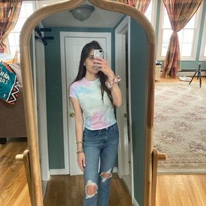 Tie-Die crop top baby tee from Target.